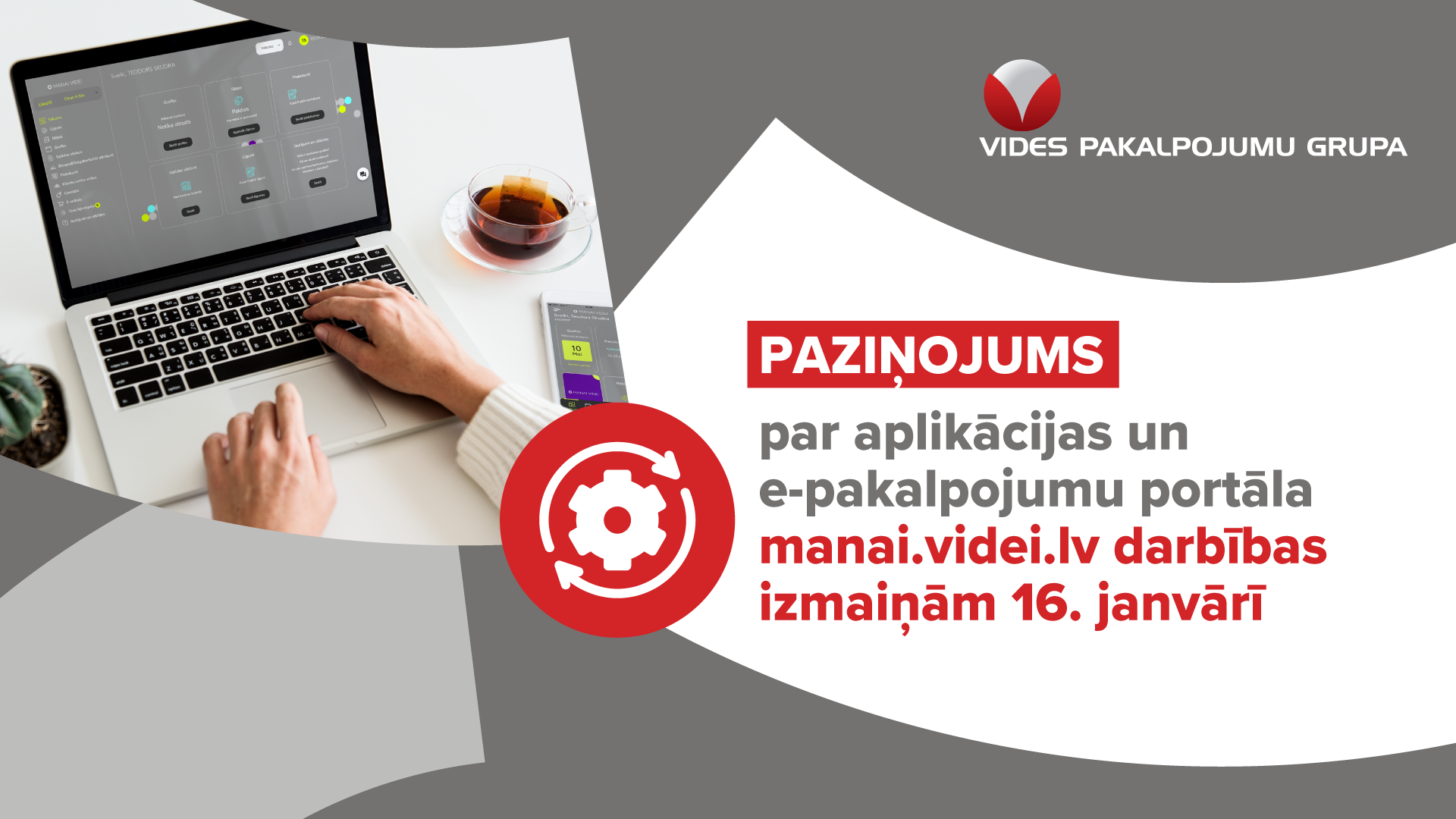 Paziņojums par aplikācijas darbību